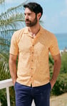 Men's Pencilled Revere Collar Short Sleeve Shirt | Enorsia