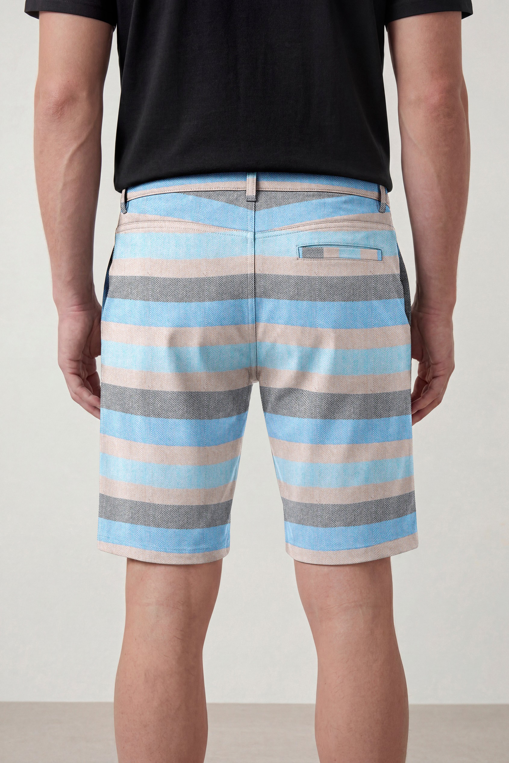 Men's Textured Striped Chino Short