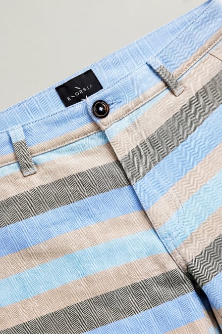 Men's Textured Striped Chino Short