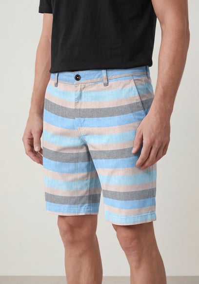 Men's Textured Striped Chino Short
