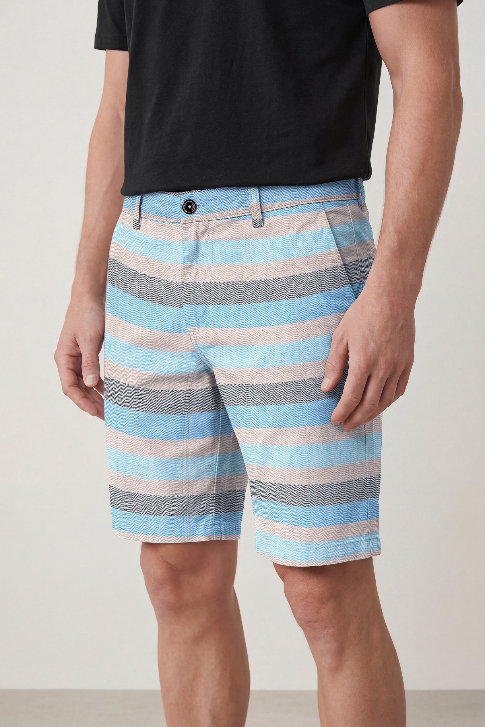 Men's Textured Striped Chino Short