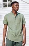 Men's Cotton Linen Roll-Up Sleeve Shirt | Enorsia