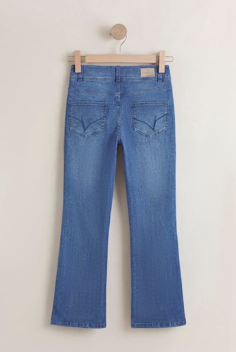 Mid Blue Slim shape Boot cut Jeans
