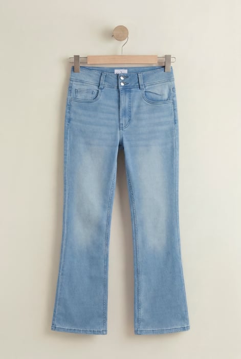 Mid Blue Slim shape Boot cut Jeans