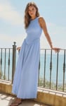 Frill Detail Sleeveless Jersey Maxi Dress