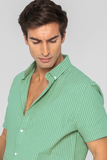Men's Pinstripe Short Sleeve Shirt | Enorsia