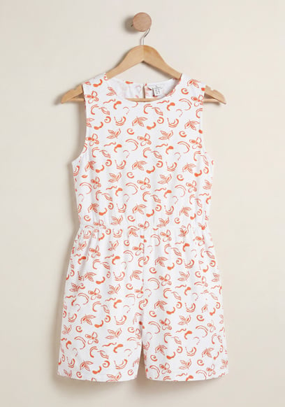 Sleeveless All Over Print Playsuit