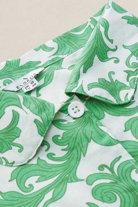 Women's Woven Button Through Shorts Pyjamas Set