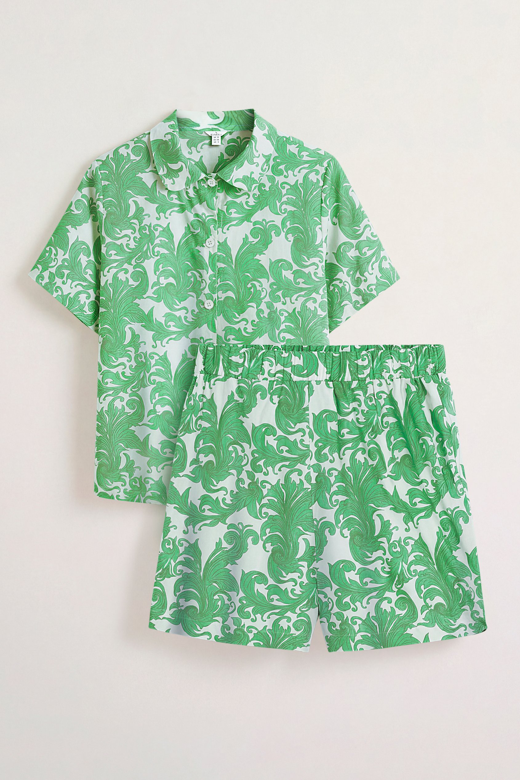 Women's Woven Button Through Shorts Pyjamas Set