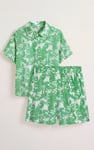 Women's Woven Button Through Shorts Pyjamas Set
