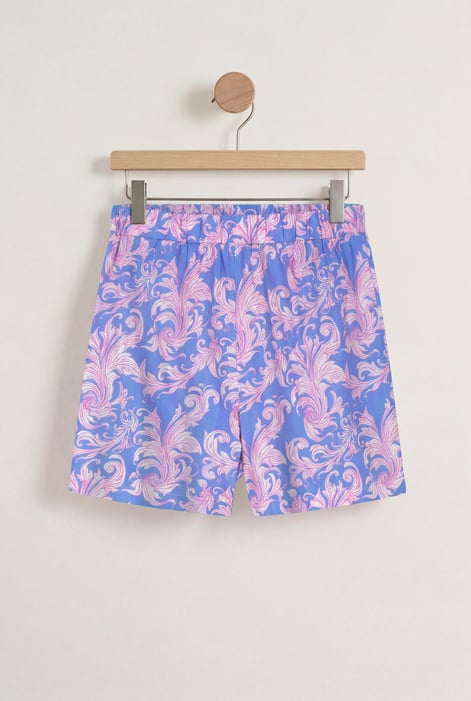 Women's Pink Woven Button Through Shorts Pyjamas Set