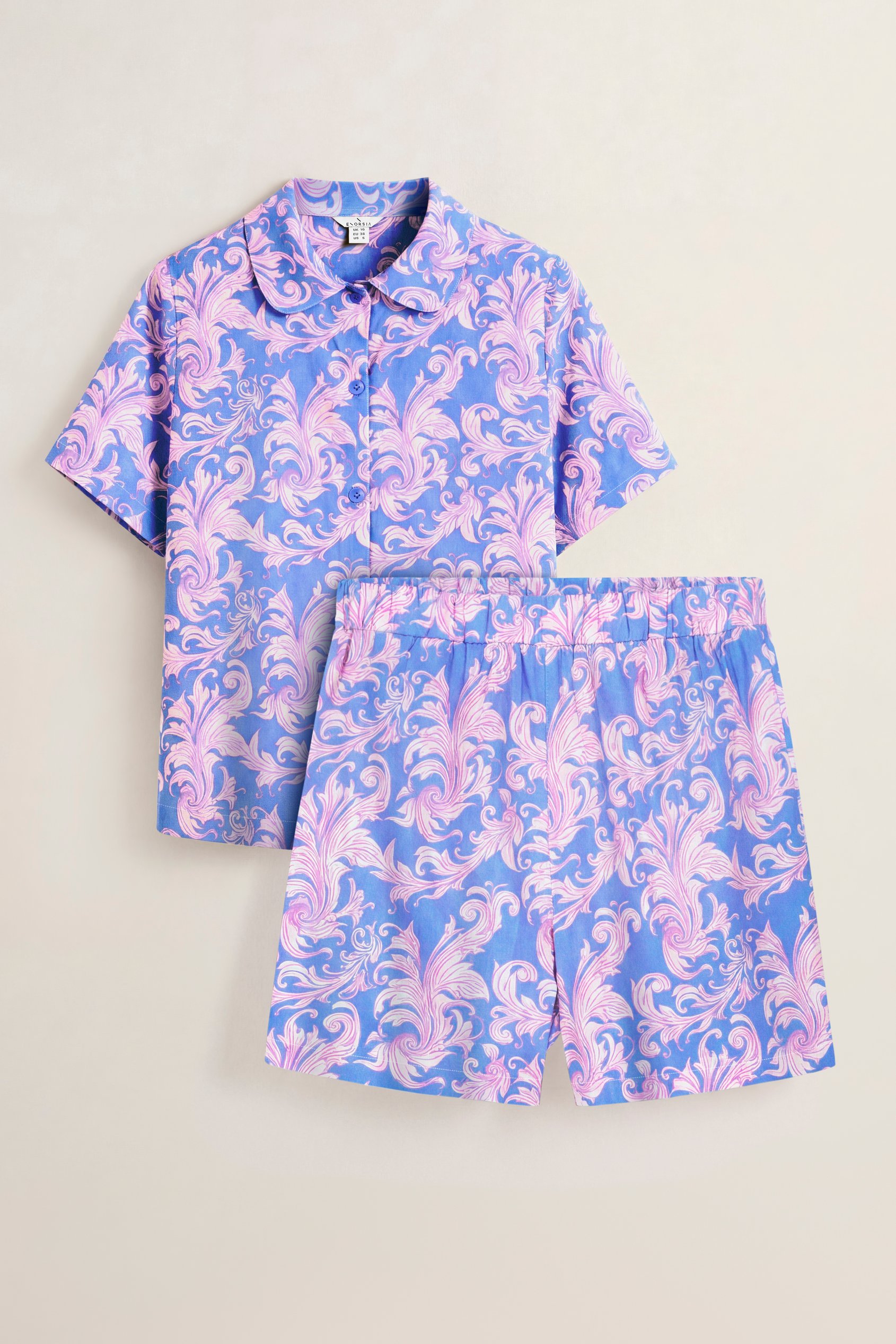 Women's Woven Button Through Shorts Pyjamas Set