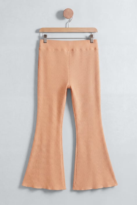 Women’s Orange High Waisted Flare Leggings | Enorsia