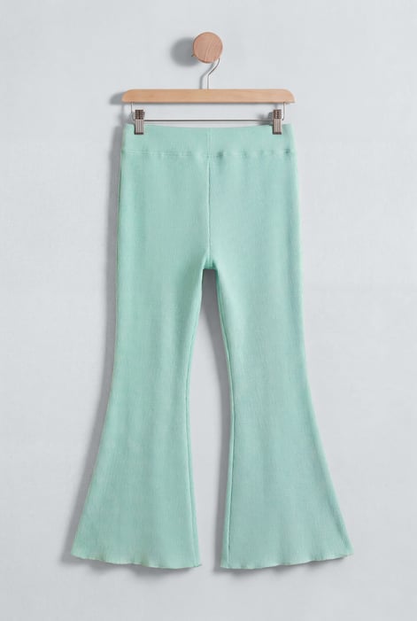 Women’s Green High Waisted Flare Leggings | Enorsia