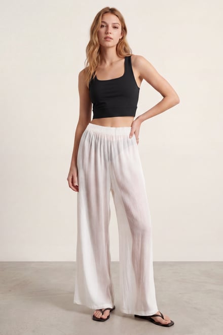 Women’s Sheer Crepe Wide Leg Trouser | Enorsia