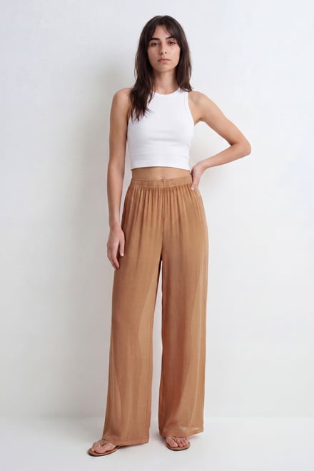 Women’s Sheer Crepe Wide Leg Trouser | Enorsia