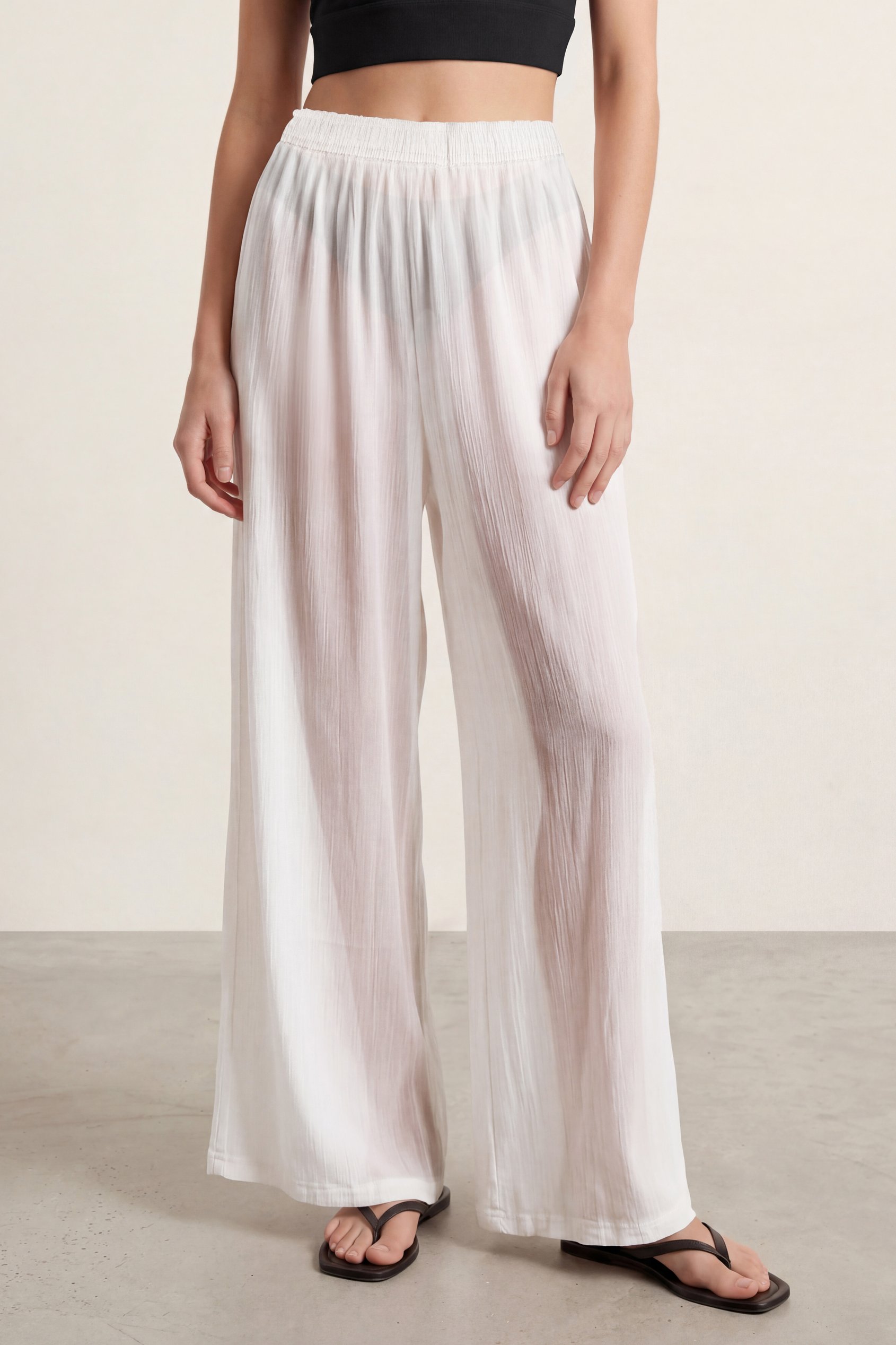 Women’s Sheer Crepe Wide Leg Trouser | Enorsia