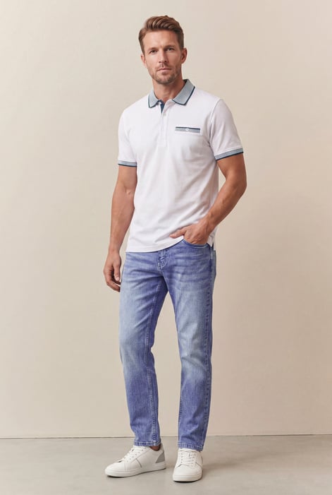 Light Blue Comfort Stretch Straight Fit Jeans