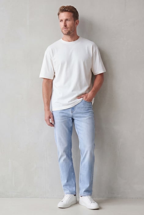 Bleach Blue Comfort Stretch Straight Fit Jeans