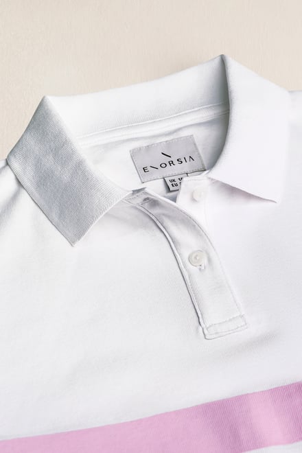 Women's Colour Block Striped Polo Shirt