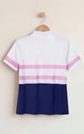 Women's Colour Block Striped Polo Shirt