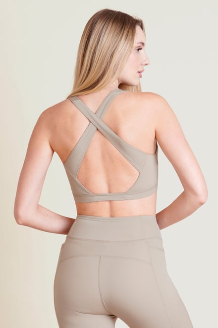Women's Double Layer Cross Back Sports Bra
