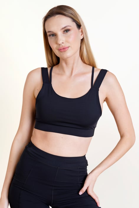 Women's Navy Scoop Neck Active Vest