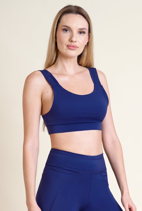 Women's Navy Scoop Neck Active Vest