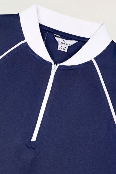 Women's Sleeveless Quarter Zip Polo Top