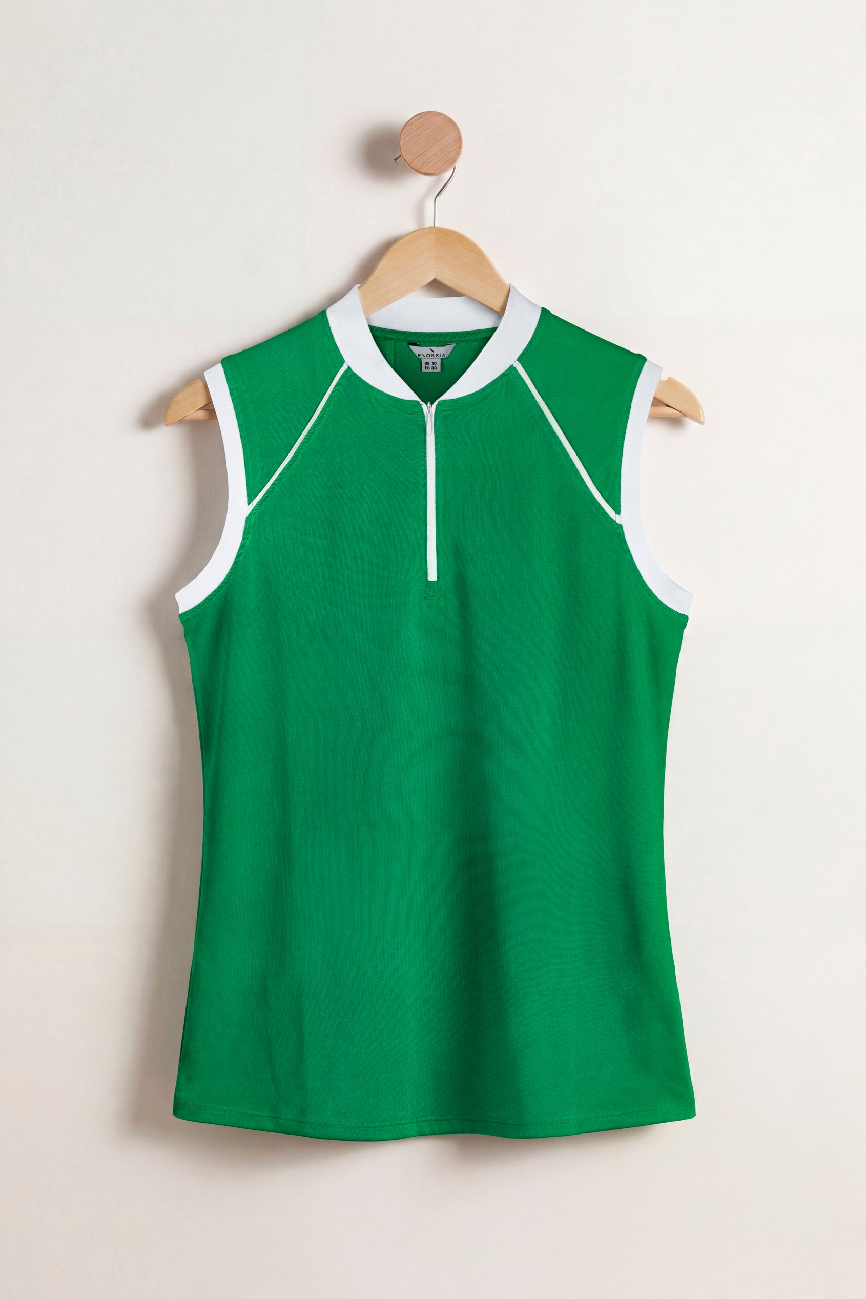 Women's Sleeveless Quarter Zip Polo Top