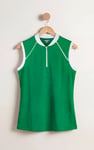 Women's Sleeveless Quarter Zip Polo Top