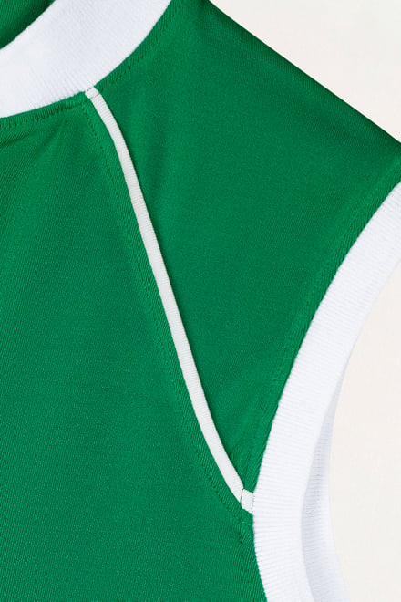 Women's Sleeveless Quarter Zip Polo Top