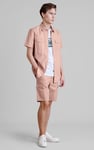 Men's Western Styling Cotton Twin Pocket Short Sleeve Shirt