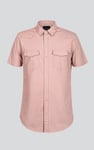Men's Western Styling Cotton Twin Pocket Short Sleeve Shirt