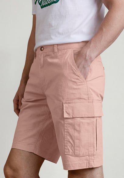 Ripstop Textured Cargo Shorts