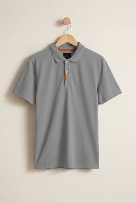 Men’s Grey Pique Polo Shirt | Enorsia