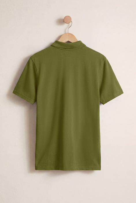 Green Pique Polo Shirt | Enorsia