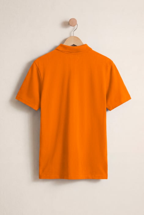 Men’s Orange Pique Polo Shirt | Enorsia