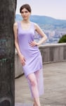 Chic Slim-Fit Dress with Mesh Detail