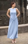 Frill Detail Sleeveless Jersey Maxi Dress