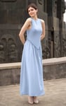 Frill Detail Sleeveless Jersey Maxi Dress