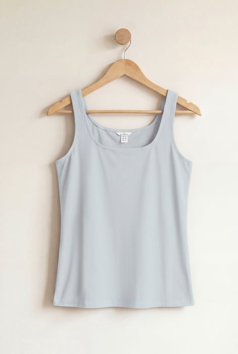 White Cotton Strap Vest
