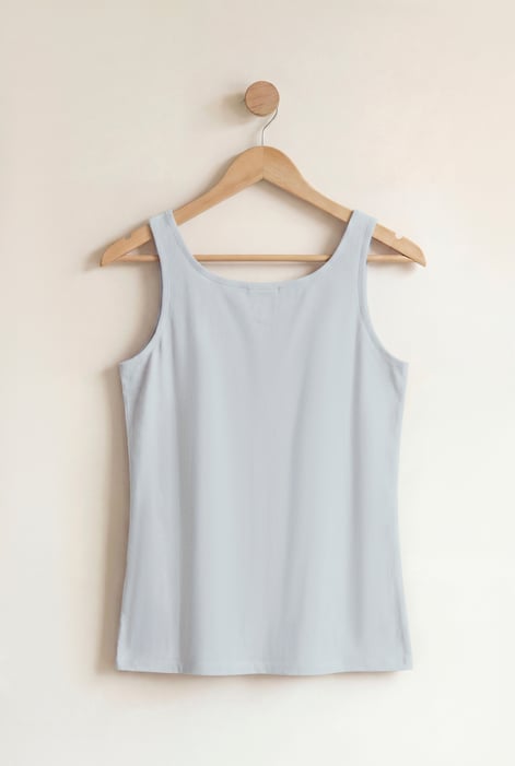 Grey Cotton Strap Vest