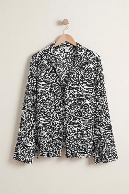 Tie Open Front Viscose Blouse
