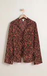 Tie Open Front Viscose Blouse