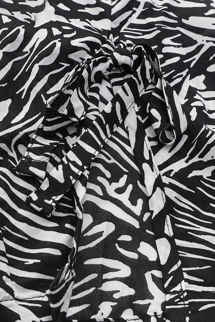Tie Open Front Viscose Blouse