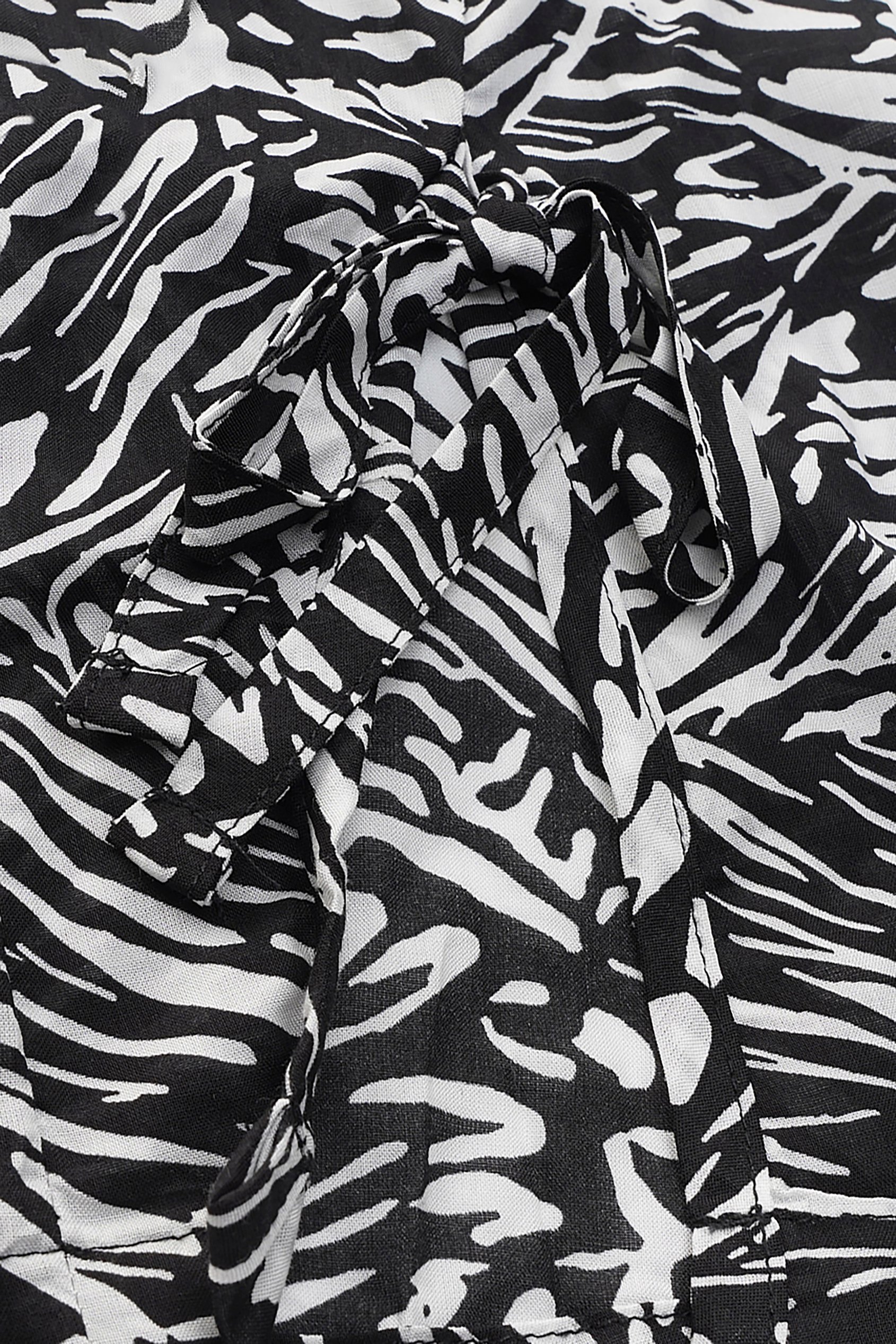Tie Open Front Viscose Blouse