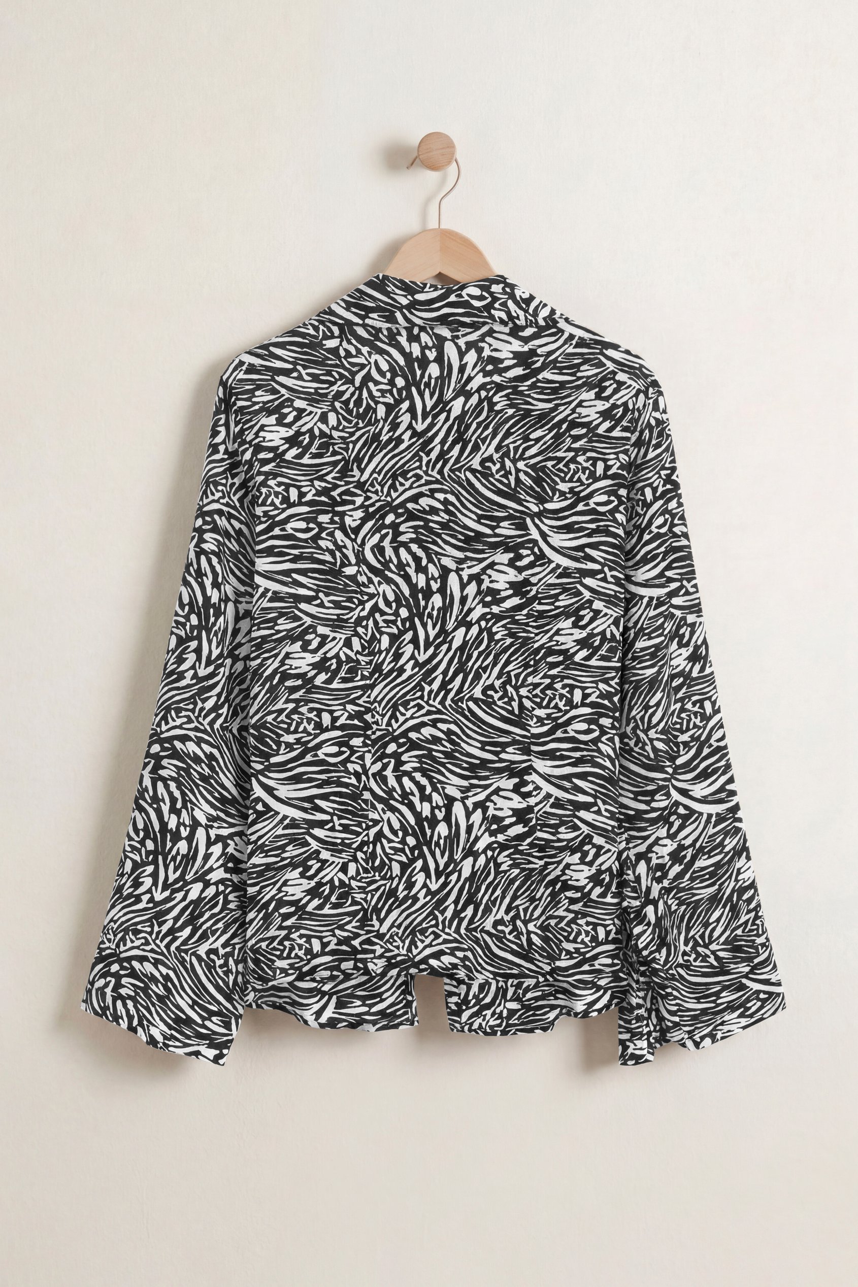 Tie Open Front Viscose Blouse