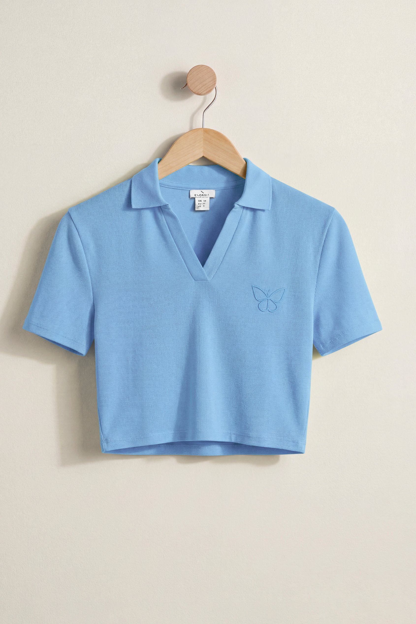 Women’s Cotton Jersey V Neck Cropped Top