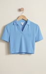 Women’s Cotton Jersey V Neck Cropped Top